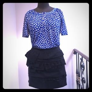 Chic top and gorgeous mini skirt